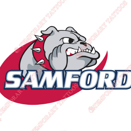 Samford Bulldogs Customize Temporary Tattoos Stickers NO.6089